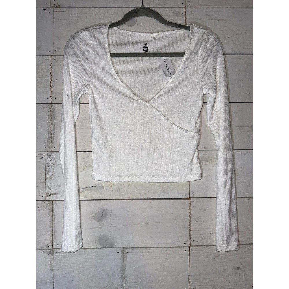 Me To We Womens Long Sleeve White Small Pacsun